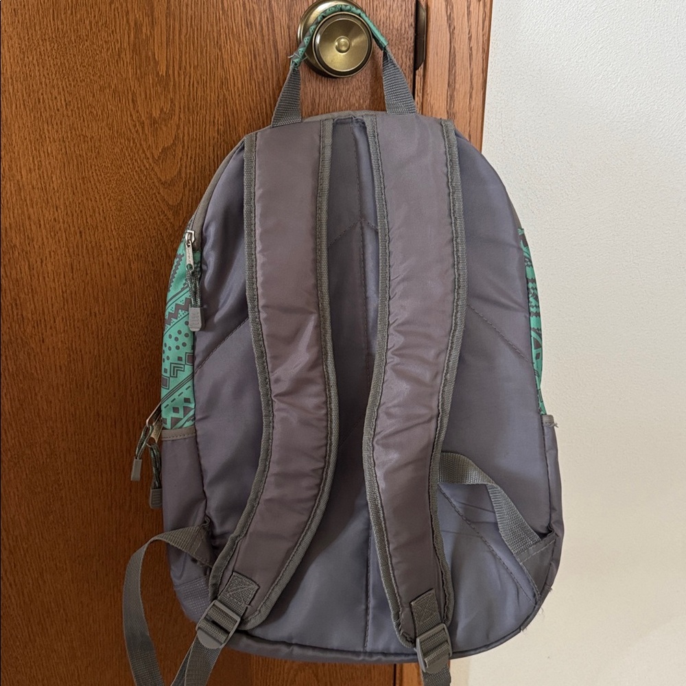 Stylish Green Patterned Backpack - image 2